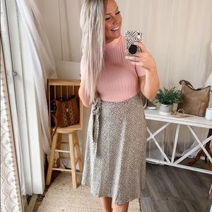 Reborn J Pink and Leopard Dress w/Tie Waist